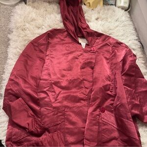 Lunstrom Laparka vintage hooded jacket. Metallica red